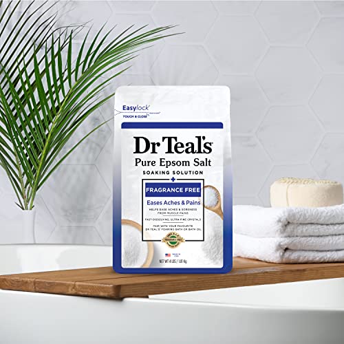 Dr Teal's Pure Epsom Salt Soak, Fragrance Free, 4 lbs