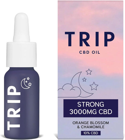 TRIP CBD Oil 3000mg (High Strength), Dream Drops, Vegan, 100% Natural, Flavoured CBD Oil Blended with MCT Coconut Oil (Pack of 1)