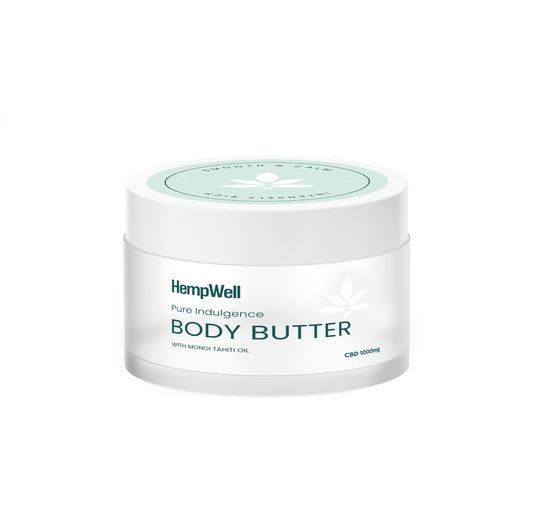 200ml Luxe Jar Polynesian Body Butter Mango with CBD by Hempwell Products