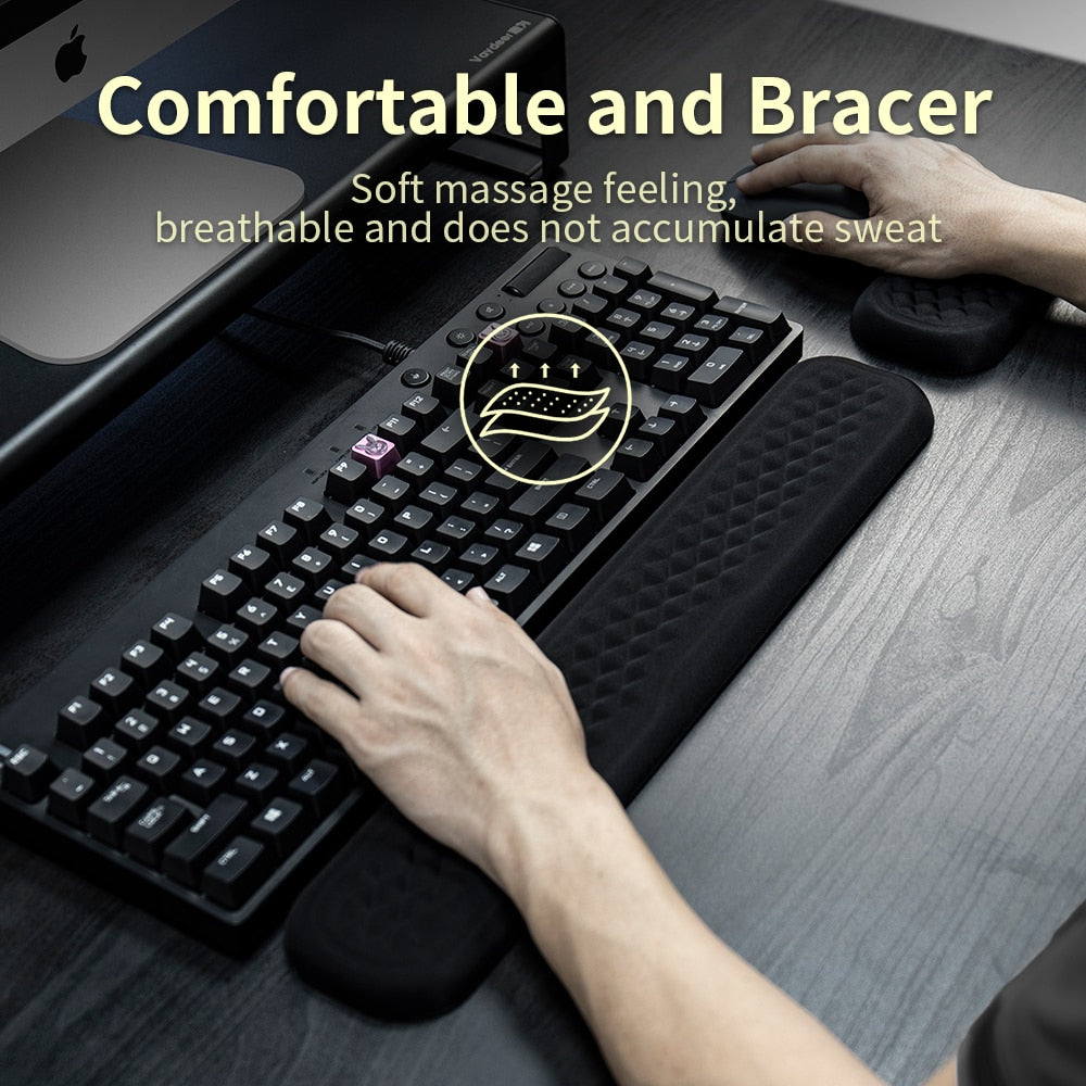 Keyboard and Mouse Wrist Rest Pad Memory Foam for Office or Home.