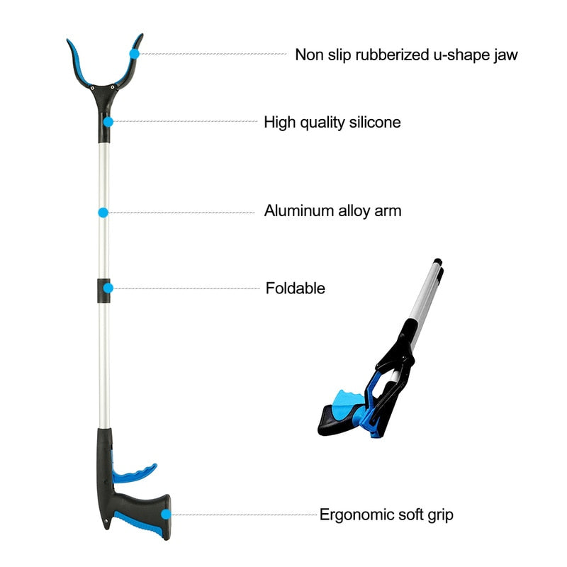 Foldable Litter Reacher's Collapsible Tool Grabbers