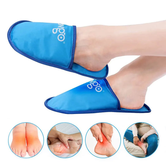 NEWGO Gel Ice Pack Slippers For Foot Injuries Hot Cold Therapy Foot Ice Pack Slippers For Pain Relief,Neuropathy,Swollen Feet